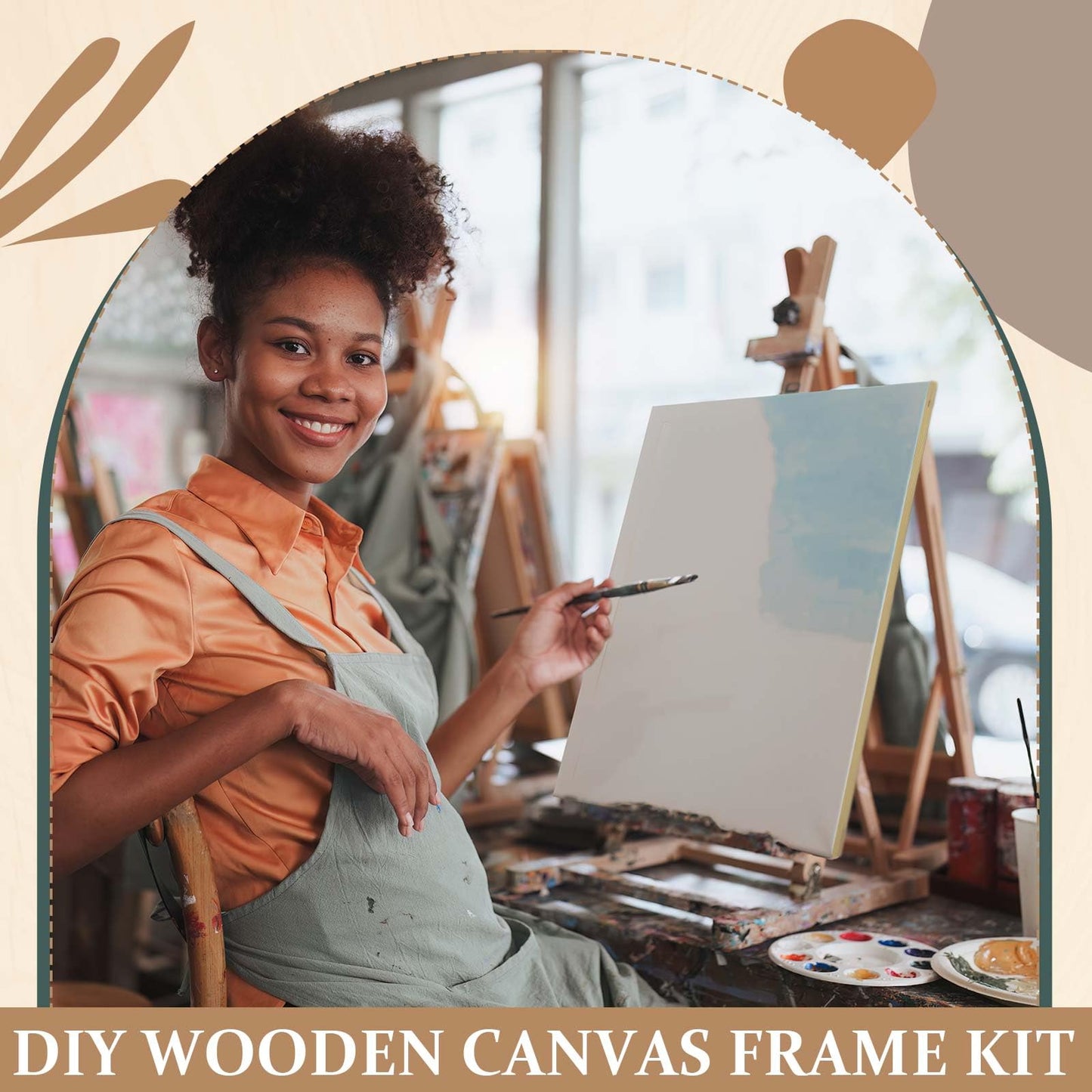 DoubleFill 2 Pack 16x20 Inch DIY Canvas Stretcher Bars Canvas Frame Wood Frames Kit Easy to Assemble for Prints, Posters, Oil Painting, Painting, Embroidery Stitch and Needlepoint Arts