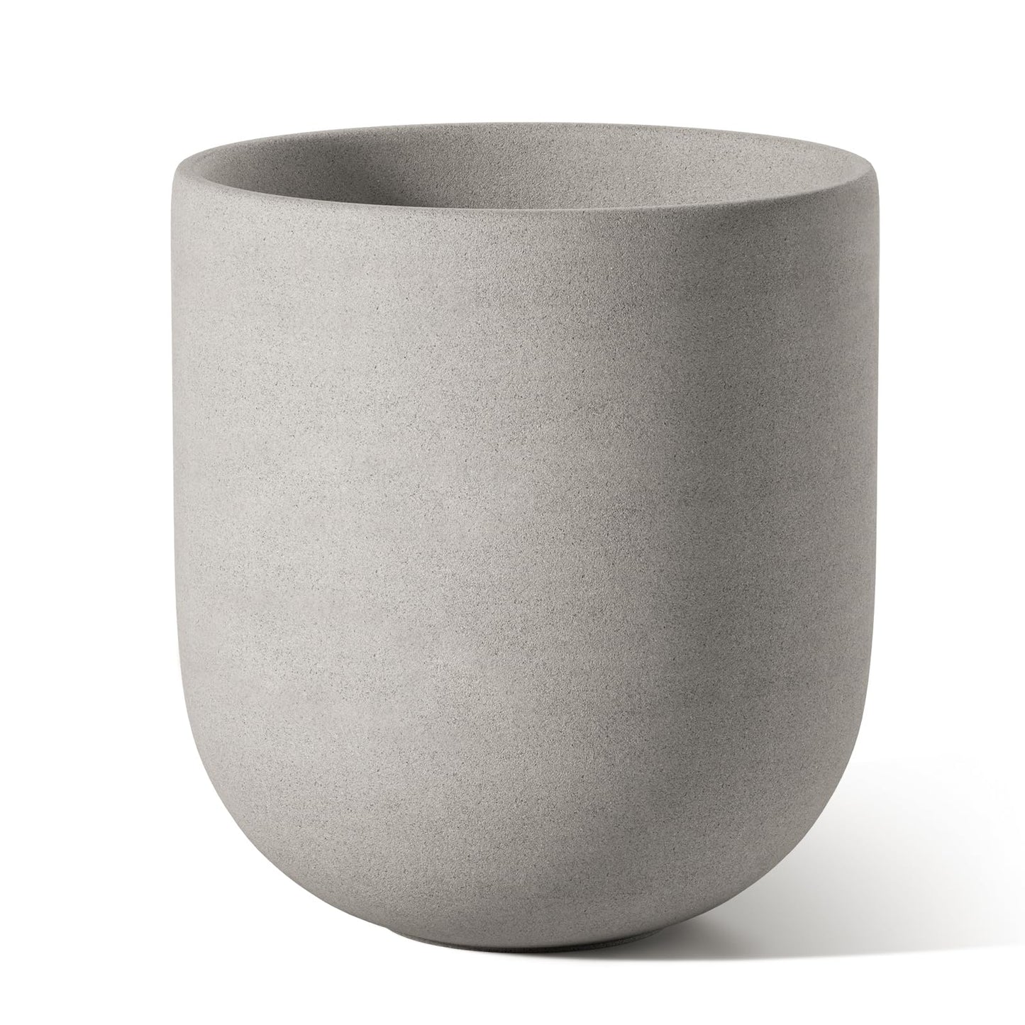 LE TAUCI 6 Inch Plant Pot, Ceramic Planter for Herbs & Small Houseplants, Tabletop Indoor Pot for Shelf, Desk and Windowsill, Small Planter with Drainage Hole & Rubber Plug, Neutral Gray