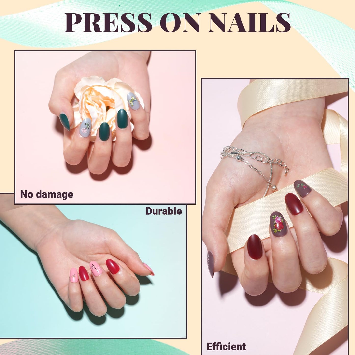 24 Colors Press On Nails, TsMADDTs 720 pcs Short Oval Press On Nails with Glue, File, Tabs, Stickers and Tweezer for Home Manicure or Salon