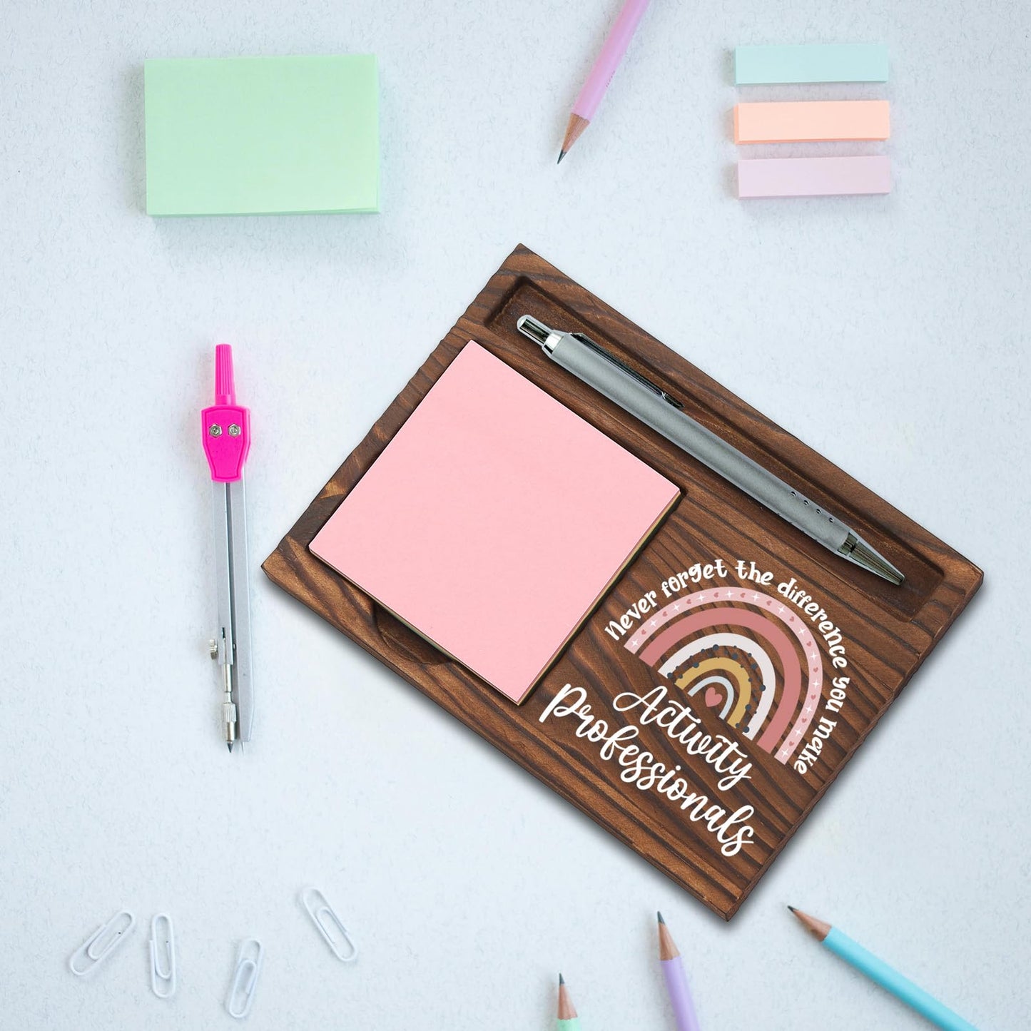 Activity Professionals Gifts, Thank You Appreciation Gifts for Activity Professionals Week Graduation Birthday Christmas Office Desk Self-Stick Note Pad Holders SBB46