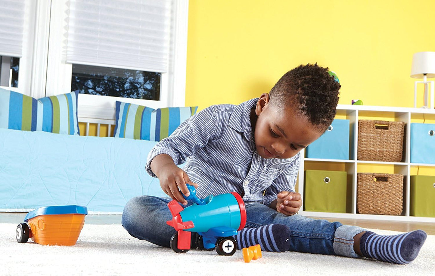 Learning Resources 1-2-3 Build it! Car, Boat, Plane, 15 Pieces