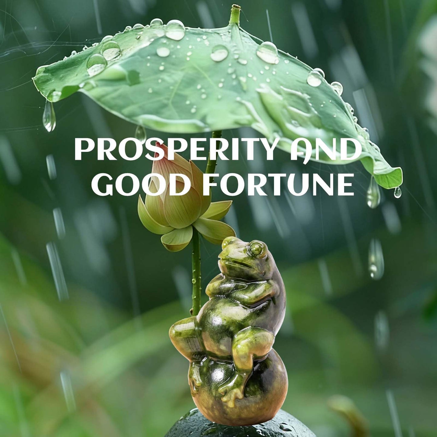 Apengshi Natural Crystal Raw Stone Jade Figurine, Decorative Animal Statue (Frog+Ball)
