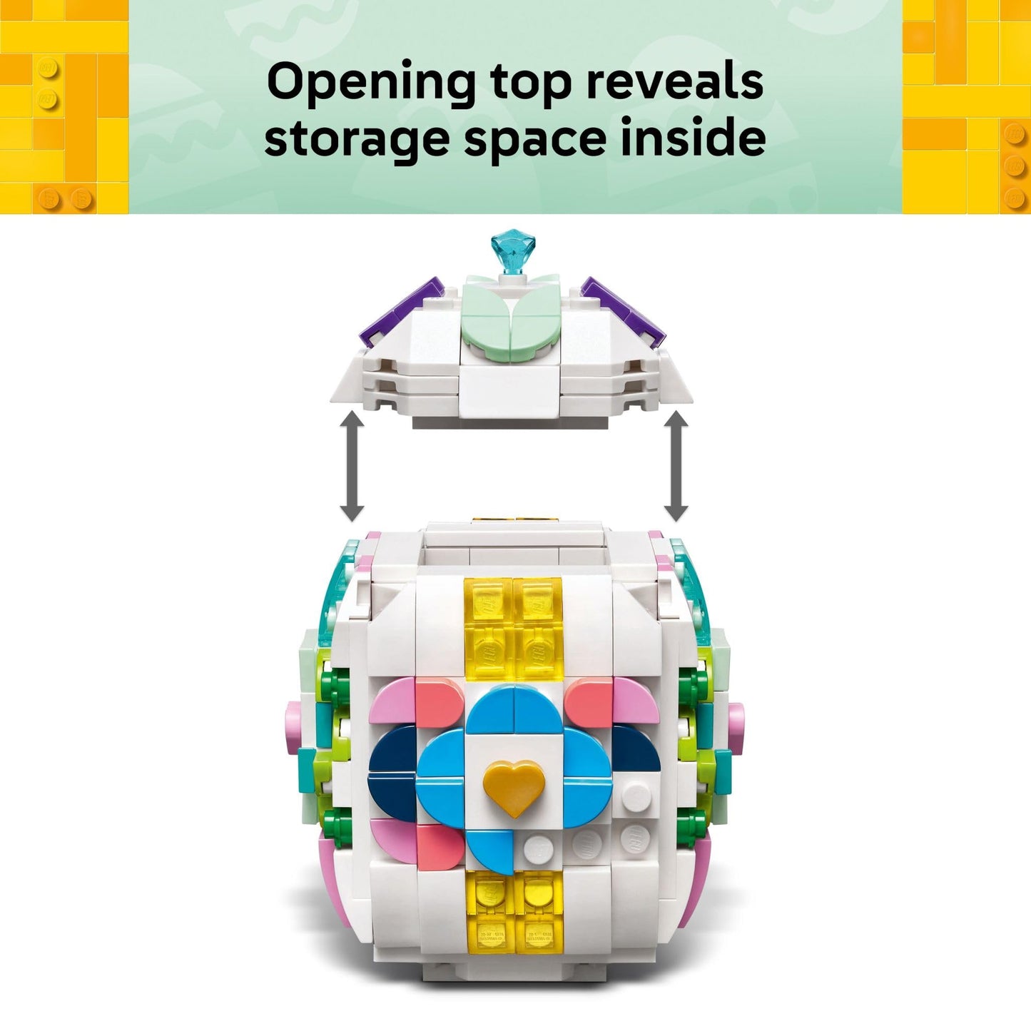 LEGO Decorative Easter Egg Building Toy for Girls & Boys - Springtime Craft Activity for Kids, Ages 8+ - Basket Stuffer or Gift Idea for Easter, Birthdays, & Special Occasions - 40816