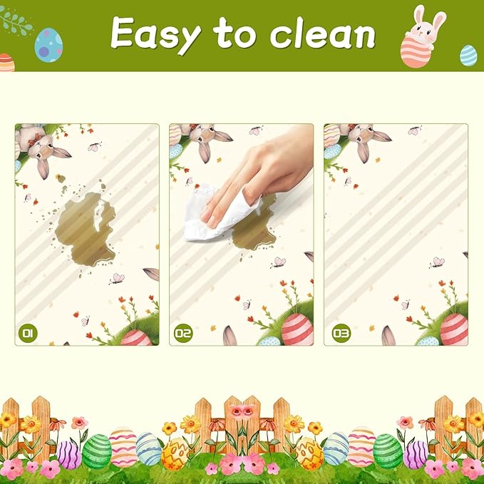 Easter Bunny Tablecloths, 54 x 108 Inches, 3-Pack