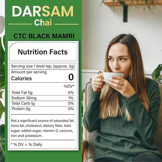 Darsam CTC Black Tea from Assam– 17.6oz (500g), Bold & Full-Bodied Loose Leaf Chai Tea, Perfect for Traditional Chai, Iced Tea & Kombucha, Single-Origin Assam Tea, Shipped Straight from the Estates, Packed in Airtight PET Jar for Freshness