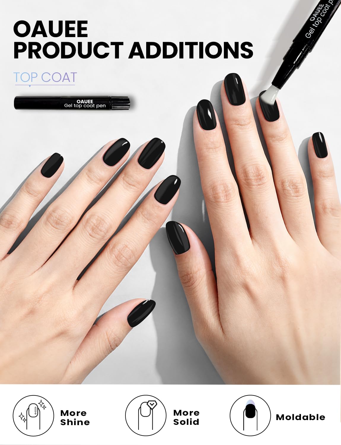 Semi Cured Gel Nail Strips 2 Styles | Built-In Gel Top Coat | UV Light Required | Salon Quality, Easy Application And Removal（Deep red & black)