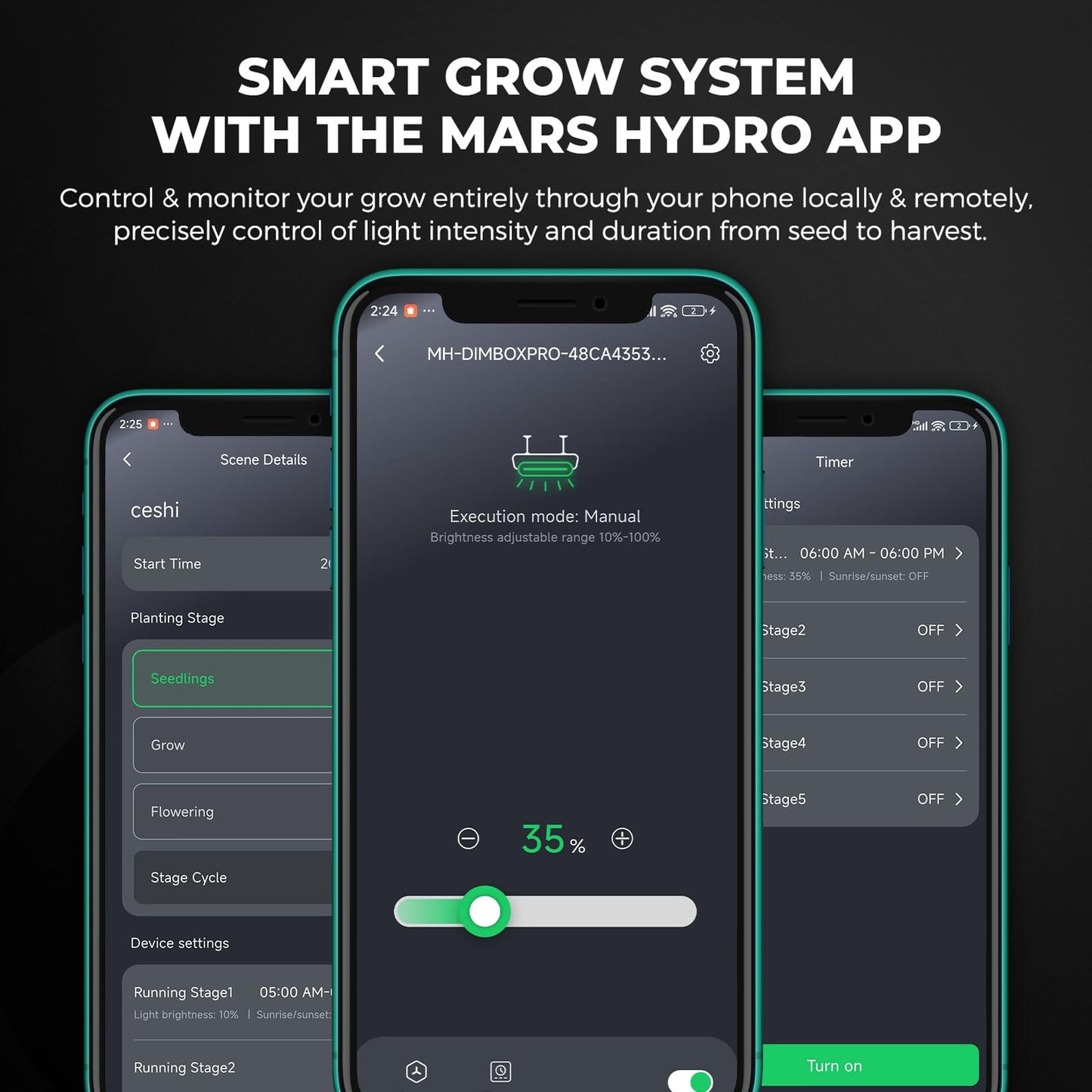 MARS HYDRO 4x4 Smart Grow Tent Kit Complete System,480W FC-E4800 APP WiFi Control Light 2646pcs LED,1680D High Reflective Mylar,with 6inch 32dB,402CFM Quiet and Energy-Efficient Ventilation System