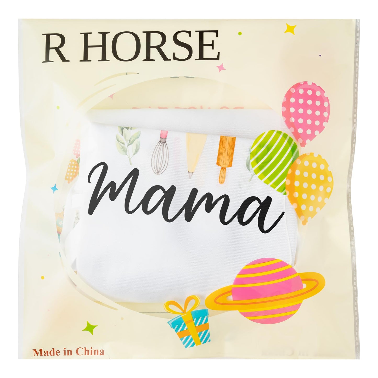 R HORSE 2Pcs Adults Kids Matching Apron Set, Mama and Me Adjustable Kitchen Apron with 2 Pockets, Mommy and Me Matching Outfits Mother’s Day Gift for Mom Women Daughter Cooking Baking Painting Gifts