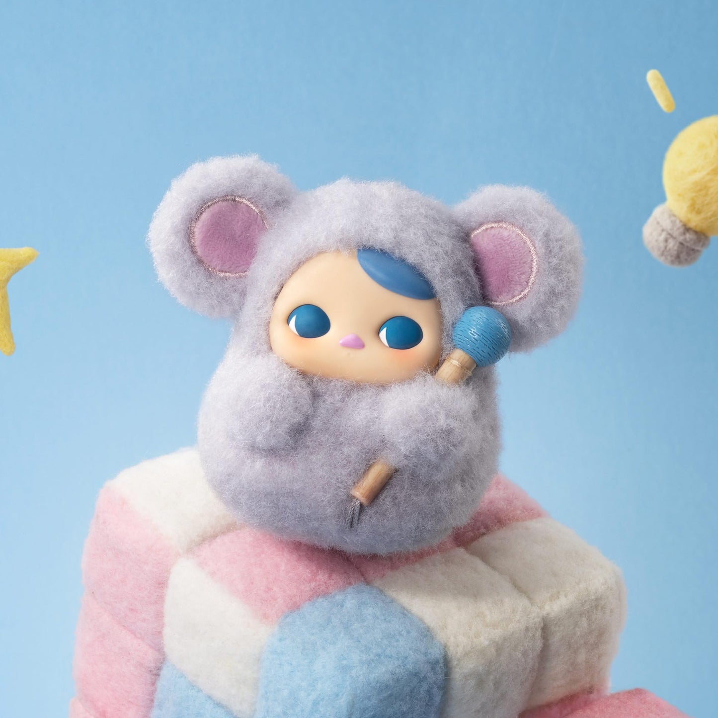 POP MART PUCKY Tap Tap Babies Series-Vinyl Plush Pendant Blind Box Figures, Collectible Toys Home Decorations, Holiday Birthday Gifts for Girls and Boys, Whole Set