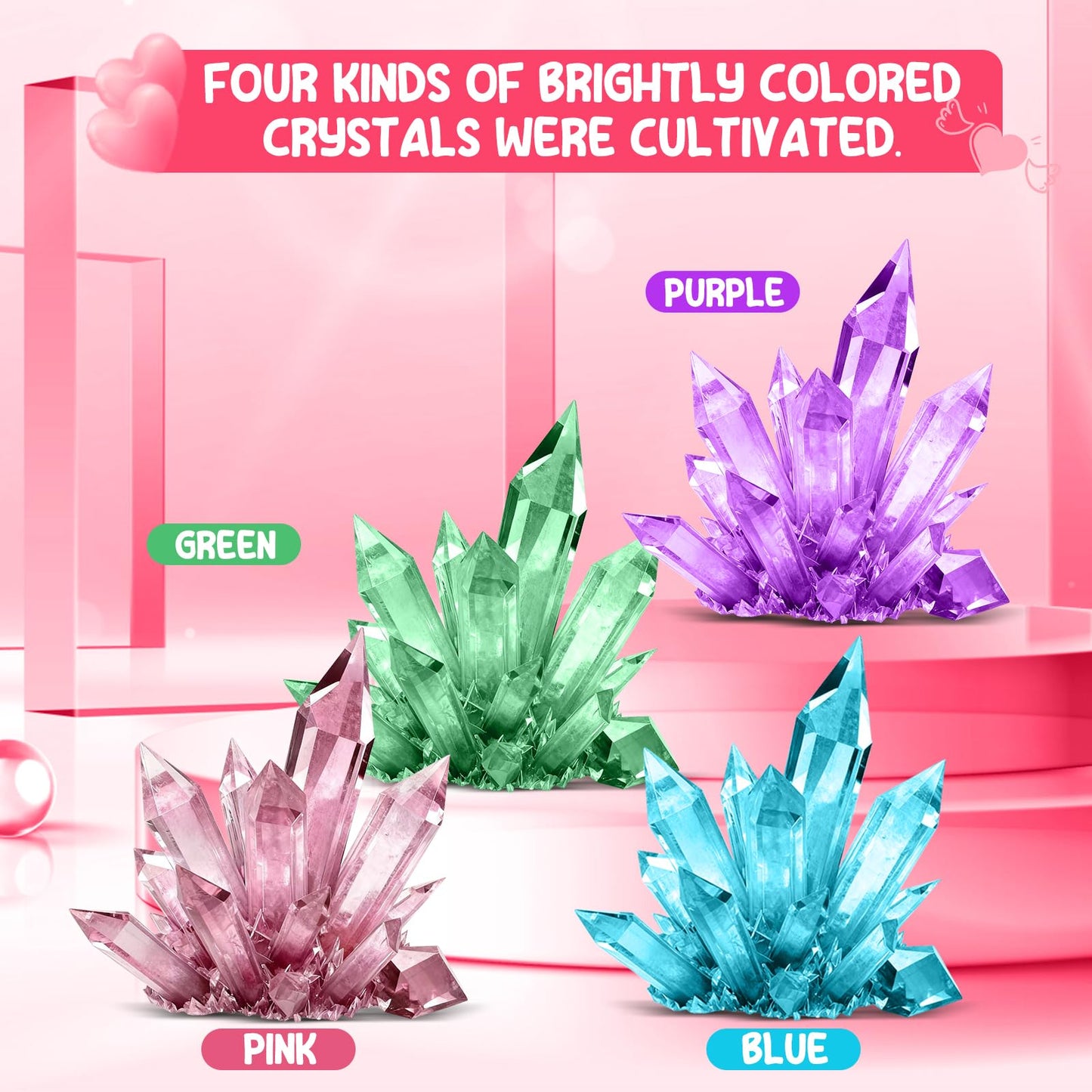 Grenfield 24PCS Kids Science Kit Planting Crystal Bulk, Easter Egg Fillers, Basket Stuffers for Kids Easter Egg Stuffers, Classroom Prizes, for Easter Egg Hunts, Party Favors, Kids, School