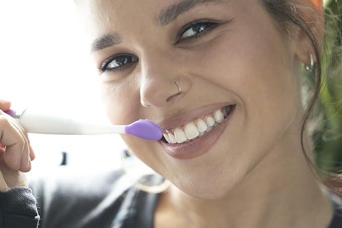 Lip Exfoliator w/AAA Battery (Lavender) - Silicone Lip Brush for Dry, Chapped, & Chafing Lips - Soft Bristle Lip Brush Exfoliating Tool for Smooth, Luscious Lips - Lip Products for Women & Men…