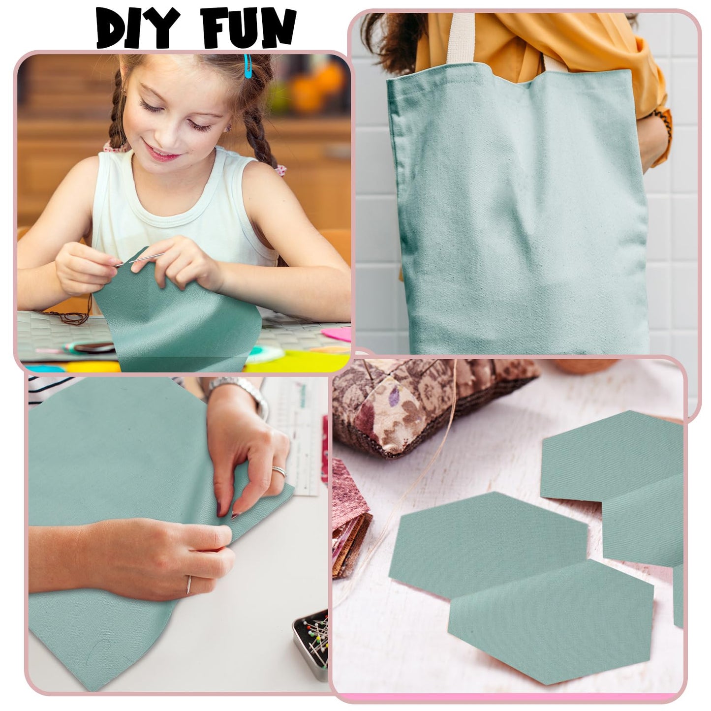 Buryeah 100 Pieces 10 x 10 Inch Sage Green Cotton Quilting Fabric Squares Dusty Green Precut Fabric Bundles Solid Sage Colors Layer Quilt Material for Spring Wedding Sewing Embroidery Cloth DIY Craft