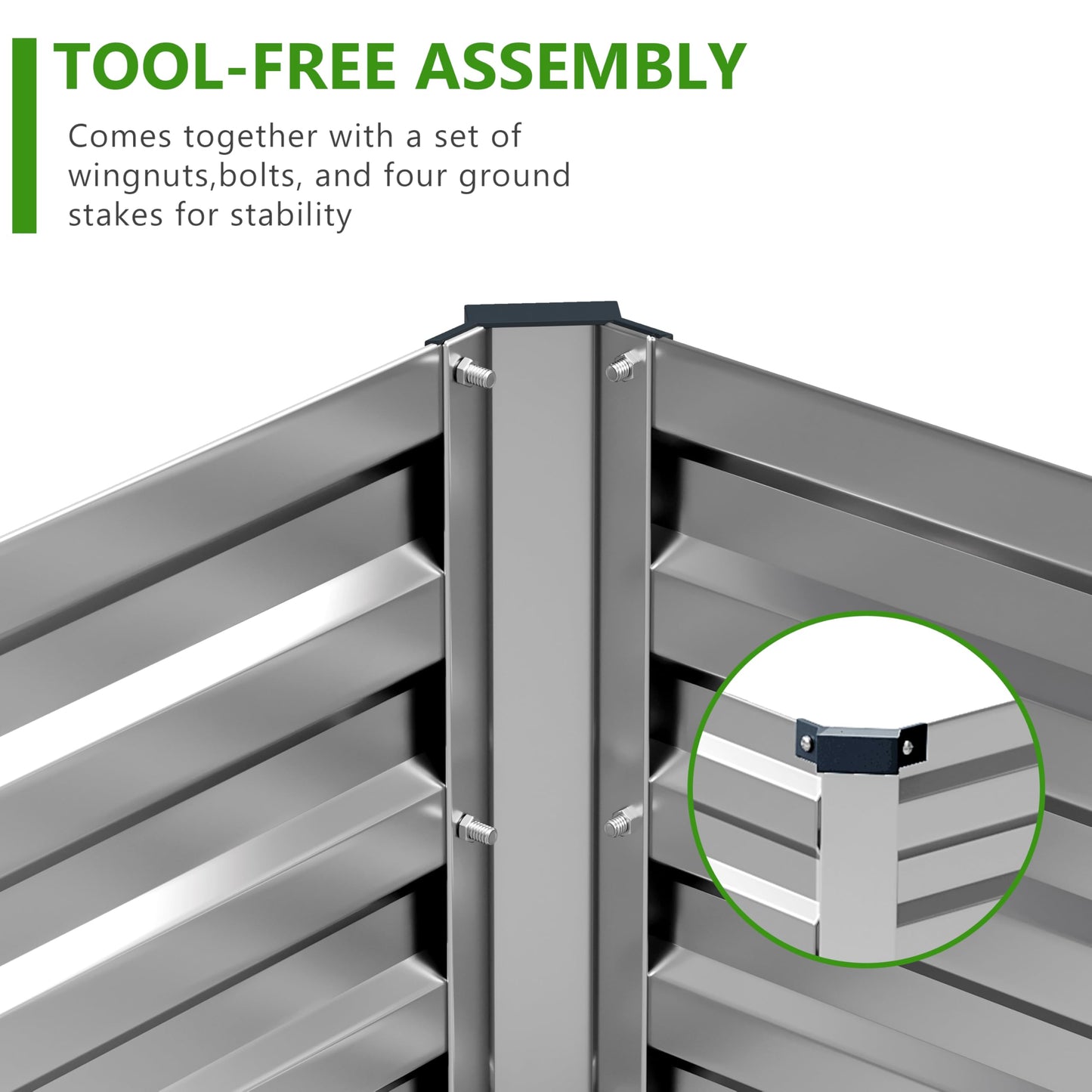 Easllre 2PCS 12x3x1ft Galvanized Raised Garden Bed,Outdoor Planter Box Metal Patio Kit Planting Bed for Vegetables Flowers Herb,Silver
