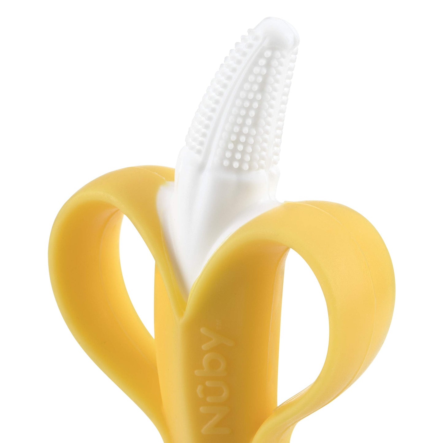 Nuby Nananubs Banana Massaging Teether – Baby Teething Toys 3 Months and Up, Silicone Teether for Sore Gums, Infant Toy, Baby Essentials, Brush, Travel Accessory, Gift for Babies (Pack of 48)