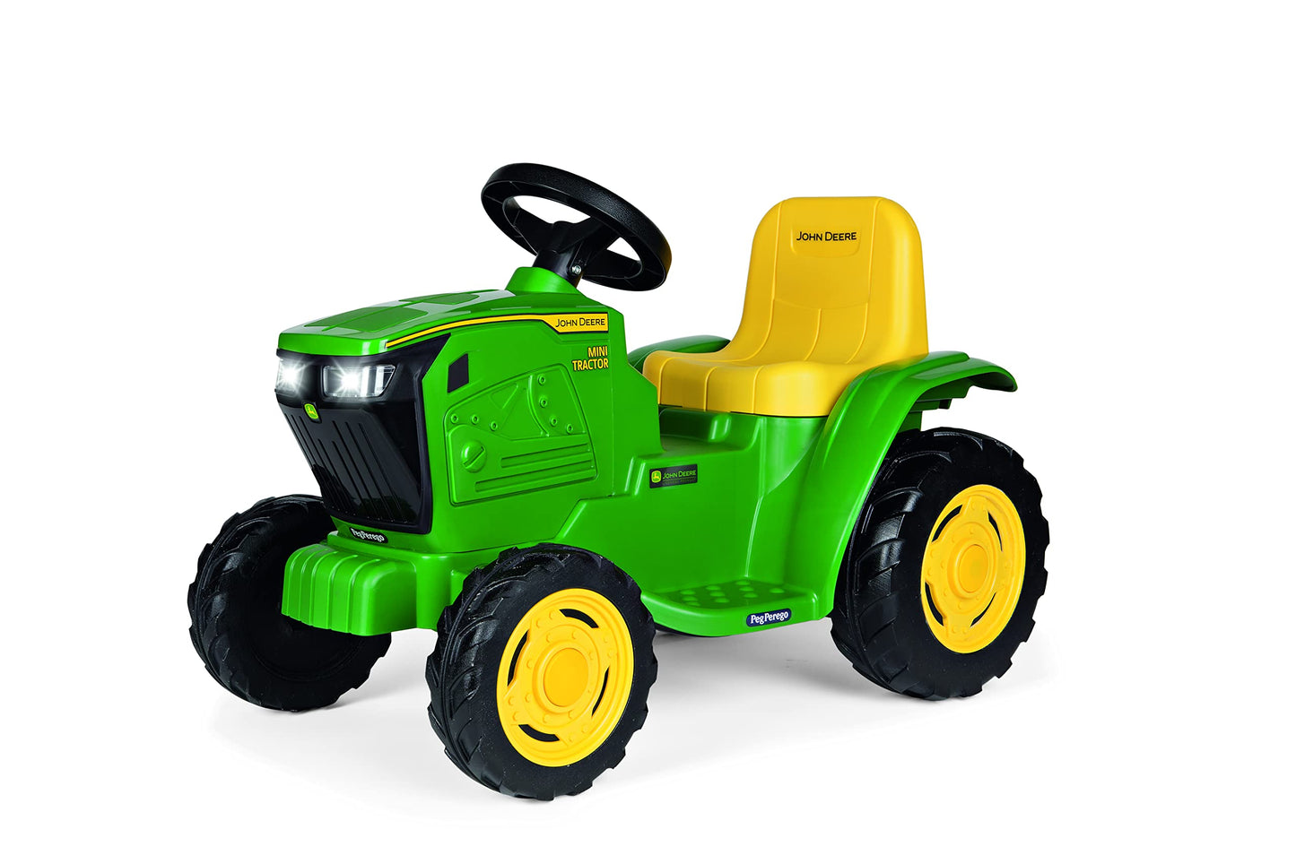 Peg Perego John Deere Mini Tractor 6V Ride on Tractor with Working Lights and Sounds, for Kids 1.5-3 Years
