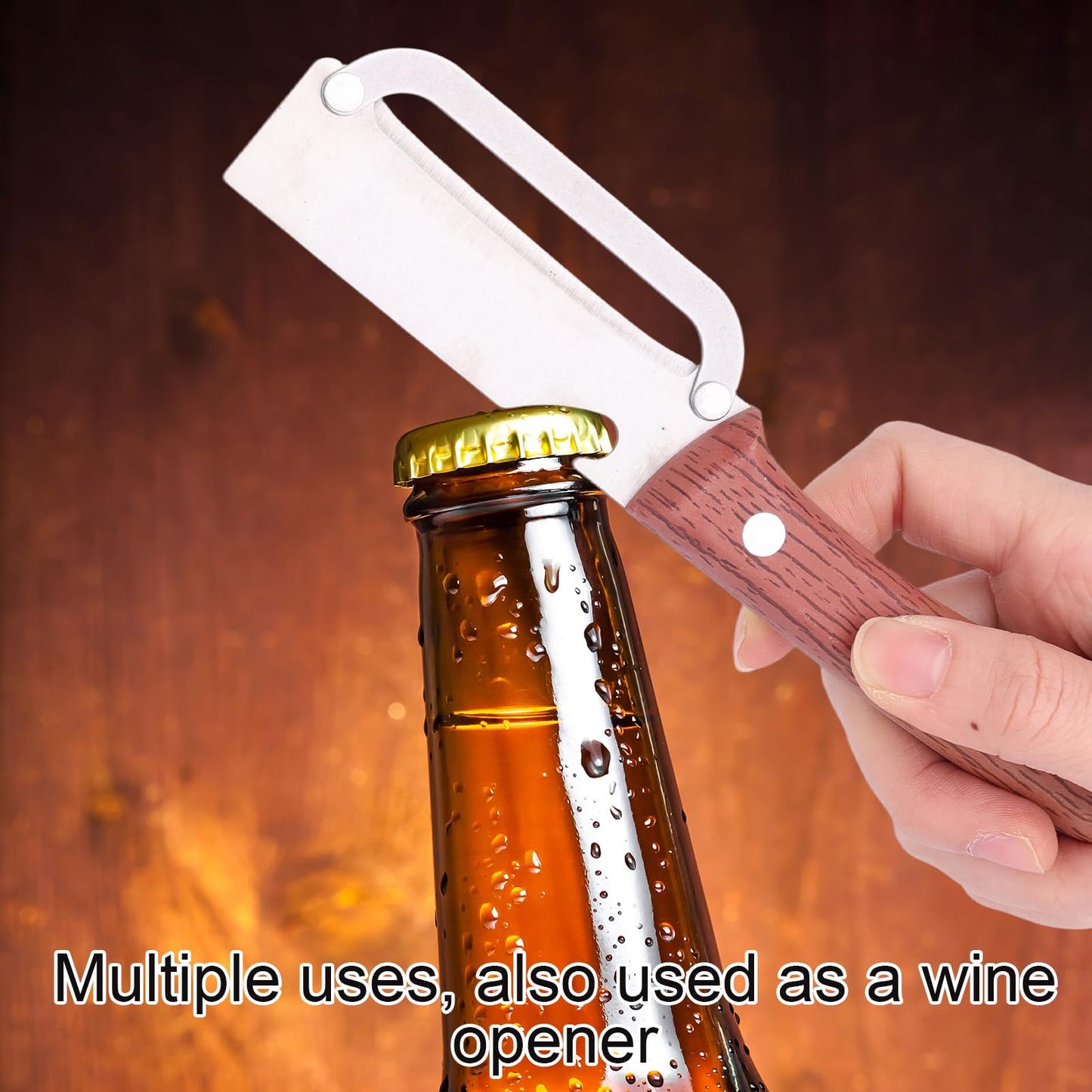 2pcs Multi-Functional Vegetable Peeler with Ergonomic Handle, Stainless Steel Thick & Thin Skin Fruit Peeler with Bottle Opener, Not for Left-Handed Users, Practical Kitchen Tool for Apple Potato
