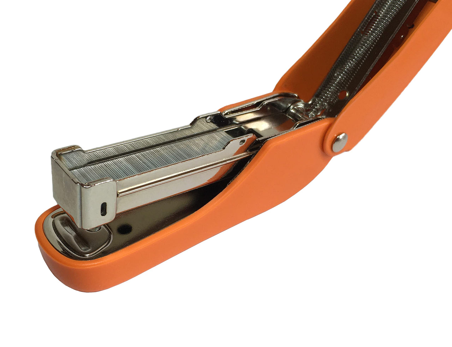 Praxxis Pro Office Supplies - Aria-Plus Half-Strip Mini Stapler - Durable, Compact, and Colorful Stapler for Office and Travel Use, Compatible with Standard 26/6 Staples, Orange