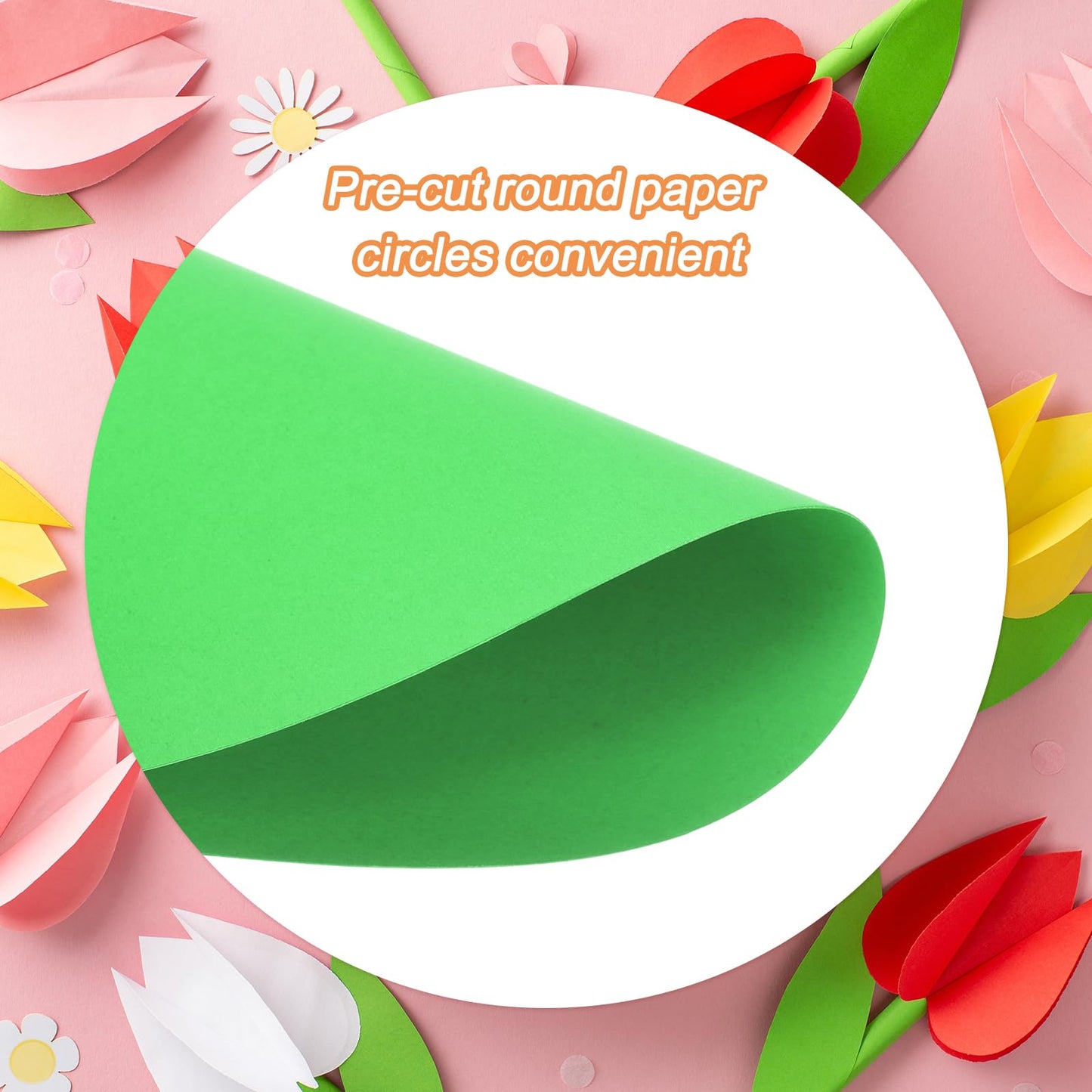 MECCANIXITY 60 PCS Dark Green Circle Cutouts Paper, 6 Inch Round Cutouts 200gsm/75lb Circle Cardstock for DIY Crafts Classroom Bulletin Board Decoration