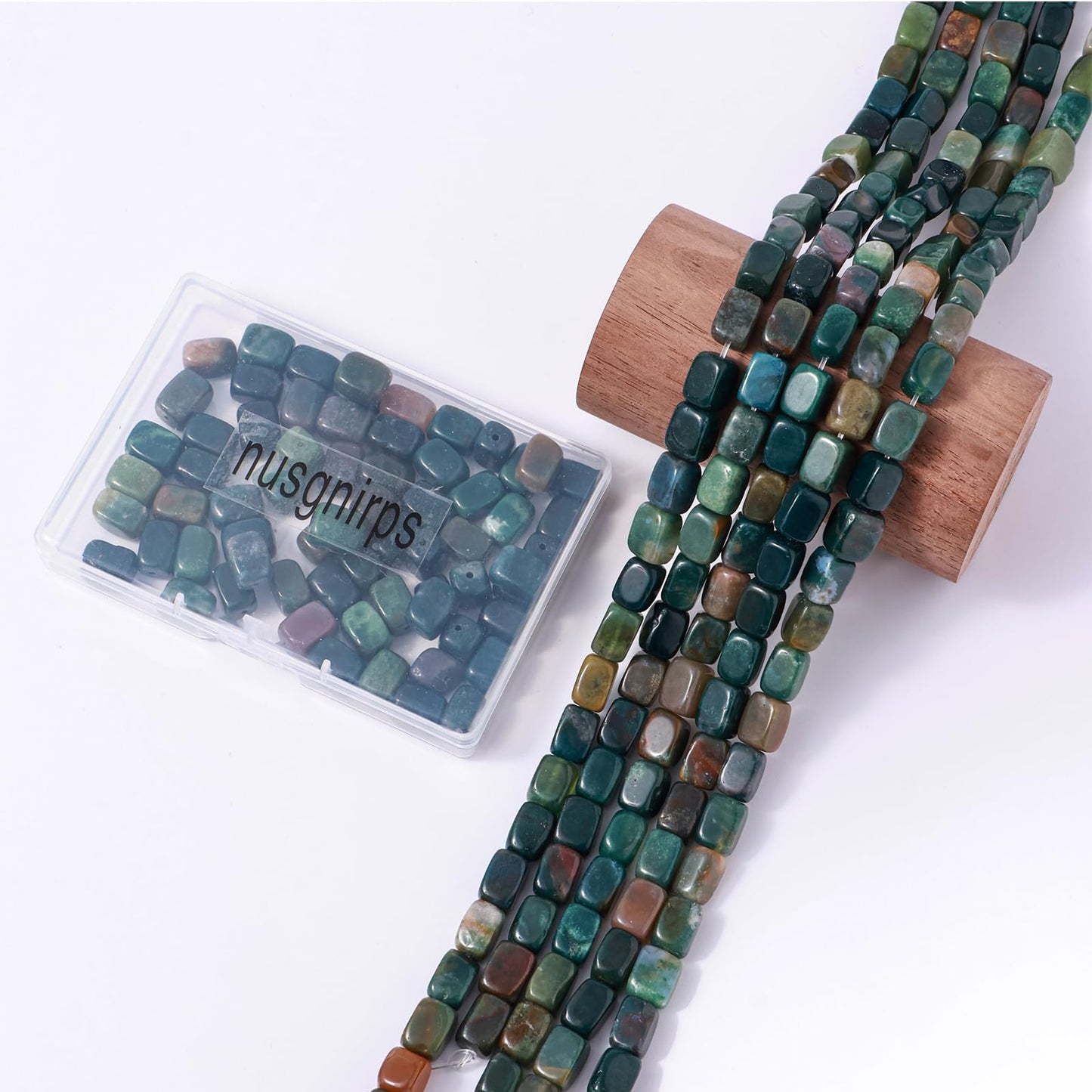 Natural Large Indian Agate Cube Stone Beads 8x11mm 38cm/str Loose Semi Gemstone Stone Square Beads for Making Bracelets Necklace