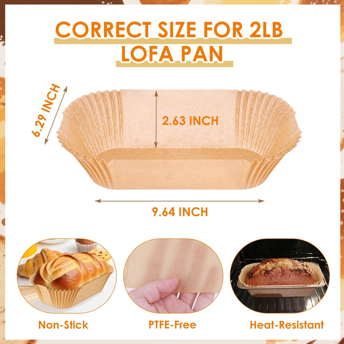 200pcs Loaf Pan Liners, Loaf Pan Liners for Baking 9x5inch, Bread Pan Parchment Liner, Bread Pan Liner for Baking (200)