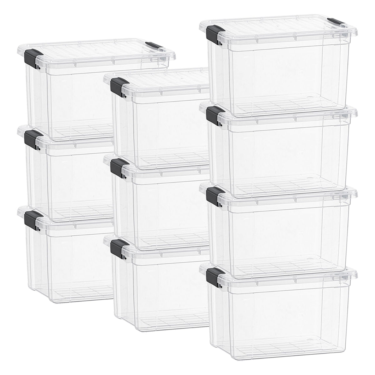 49 Quart Clear Plastic Storage Boxes with Lids (10 Count)