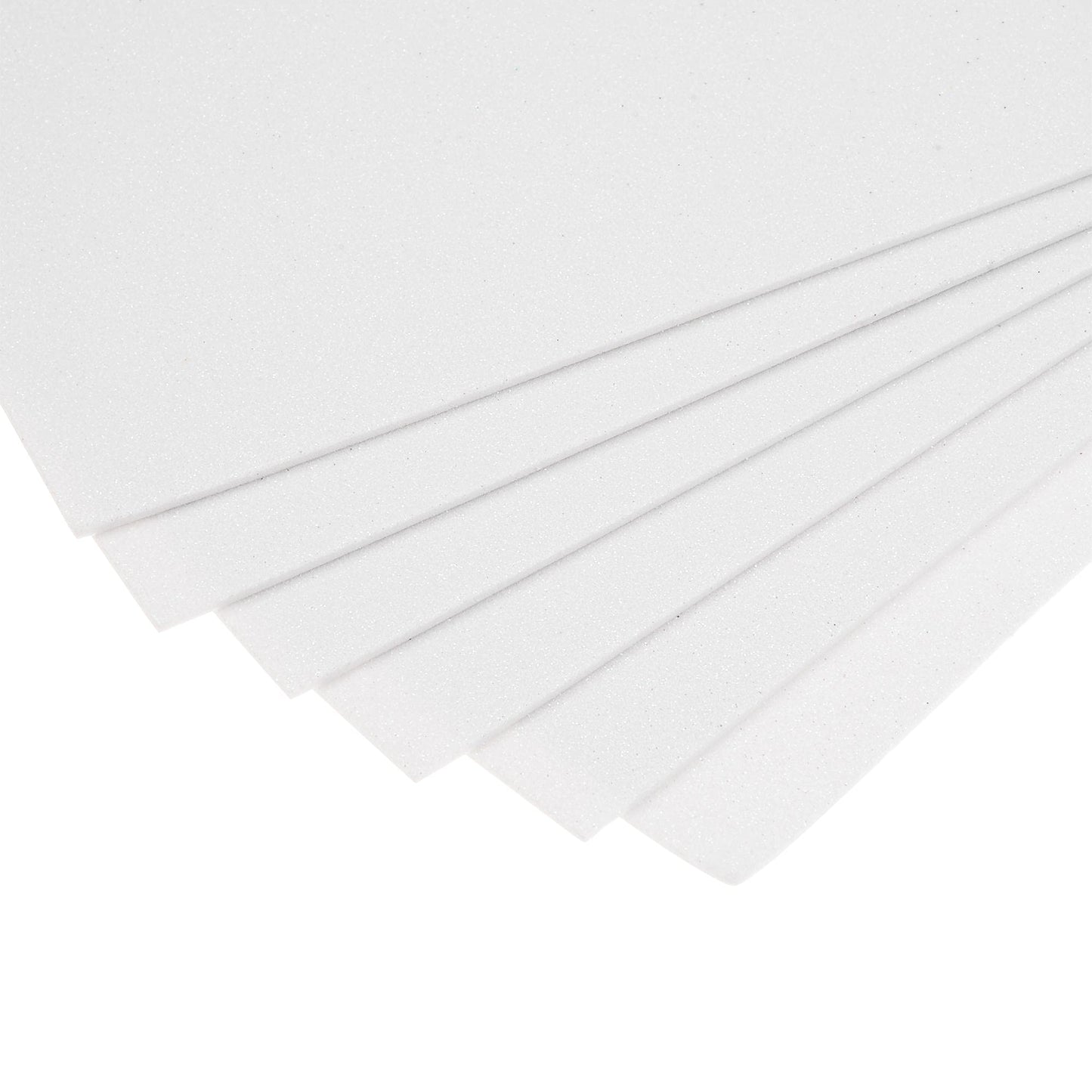 uxcell White Glitter EVA Foam Sheets 11 x 8 Inch 2mm Thick for Crafts DIY Projects 24 Pcs