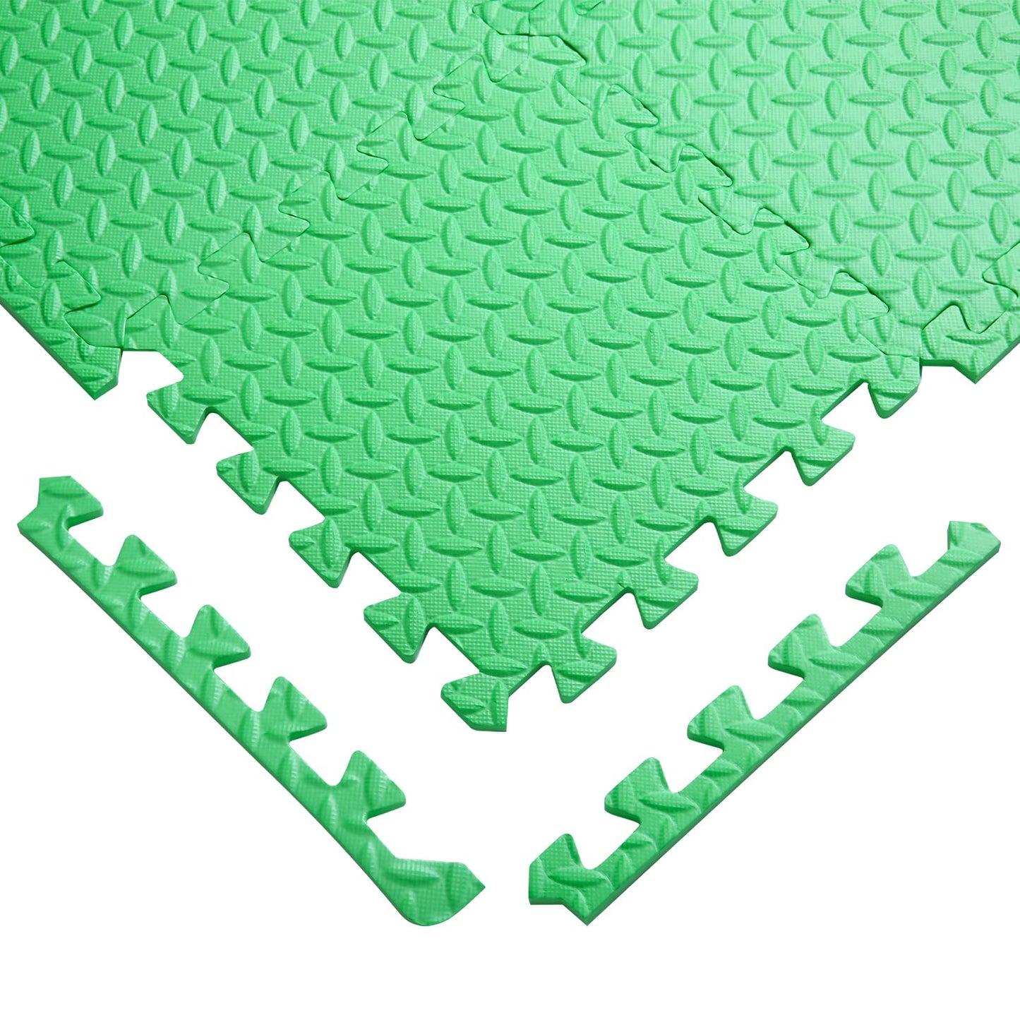 Coolcandy Baby Foam Play Mat 16Pcs with Edge Strips, 4 Colors Interlocking Floor Tiles, 0.4″ Thickened Non-Slip Puzzle Floor Mat for Infants Toddlers Playroom & Daycare