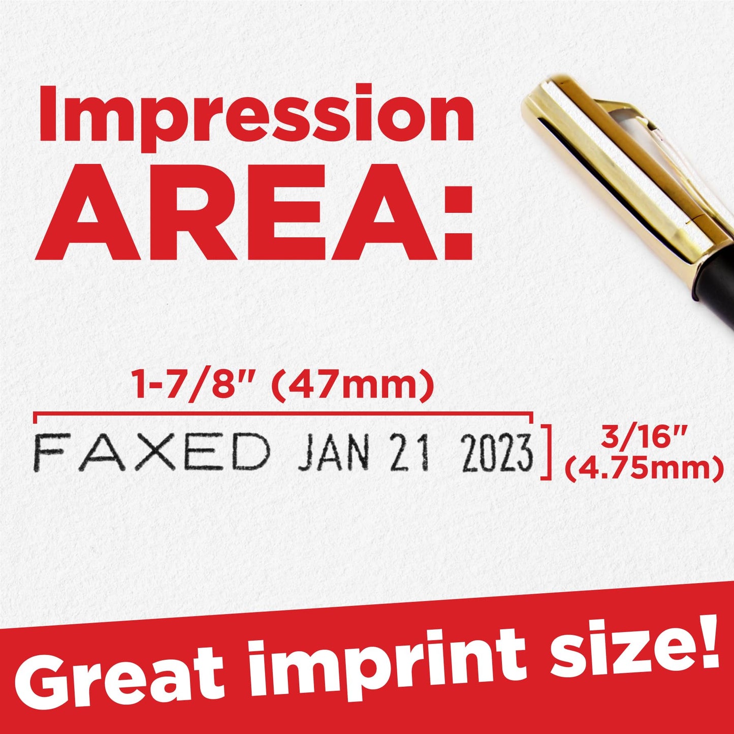 Mark 2000 12-Phrase Dater - Self-Inking Stamp - Blue Ink, Red Date