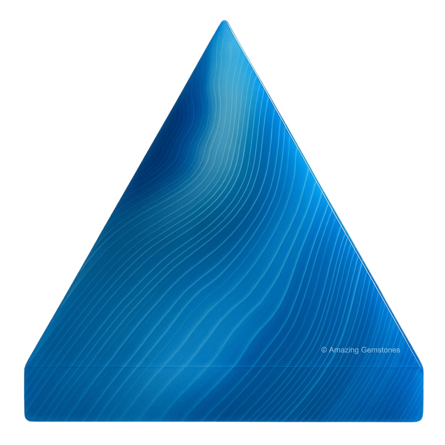 Amazing Gemstone Blue Onyx Pyramid Crystal Healing Stones - 2" Great Pyramid Figurine of Natural Stone Pyramid for Meditation, Reiki, Chakra Balancing and Crystal Pyramids Grid