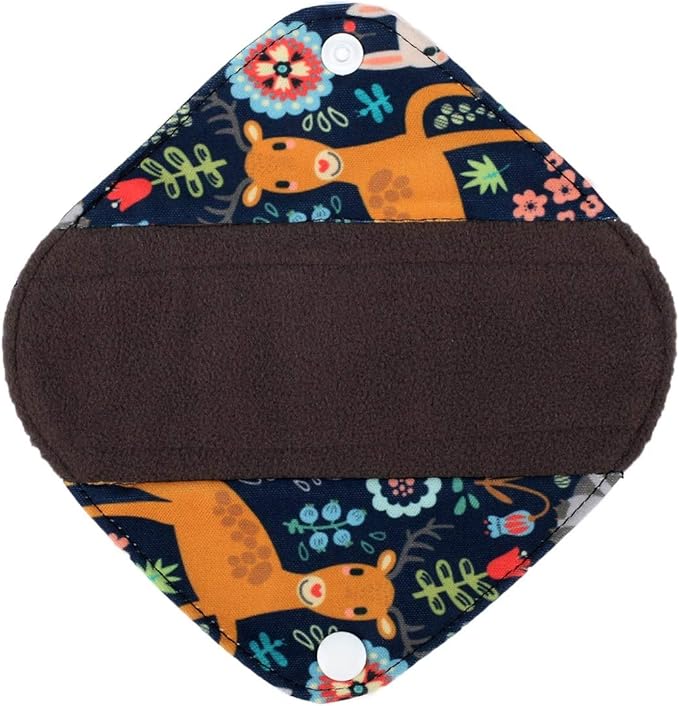 5 Cloth Menstrual Pads 1 Wet Bag XS Panty Liners Reusable Washable (Blue Feather Down, XS Panty Liners)
