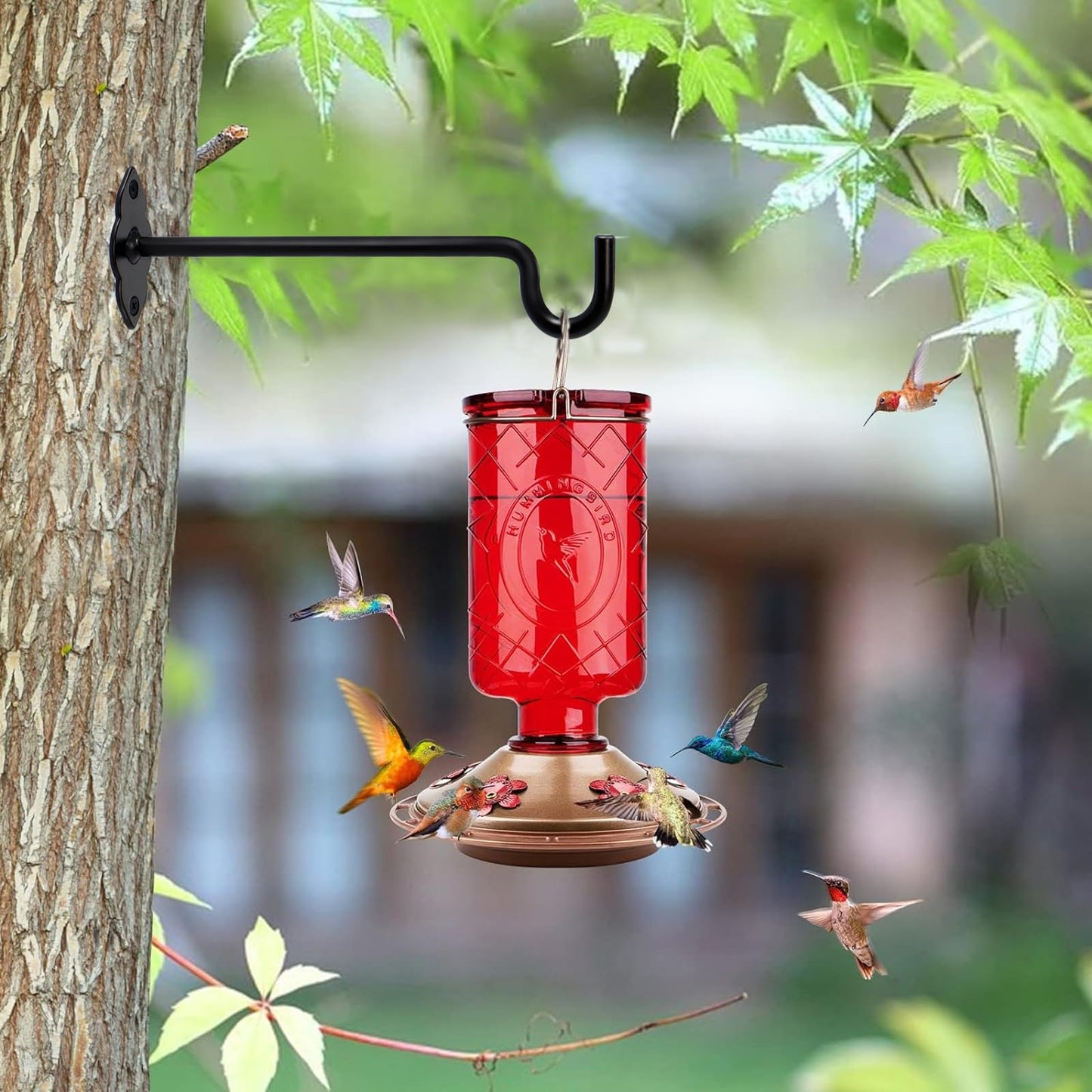 XIDING 10 Inch 2 Pack Plant Hangers Outdoor or Indoor Plant Hooks Hanging Plant Bracket for Home Decor Bird Feeders