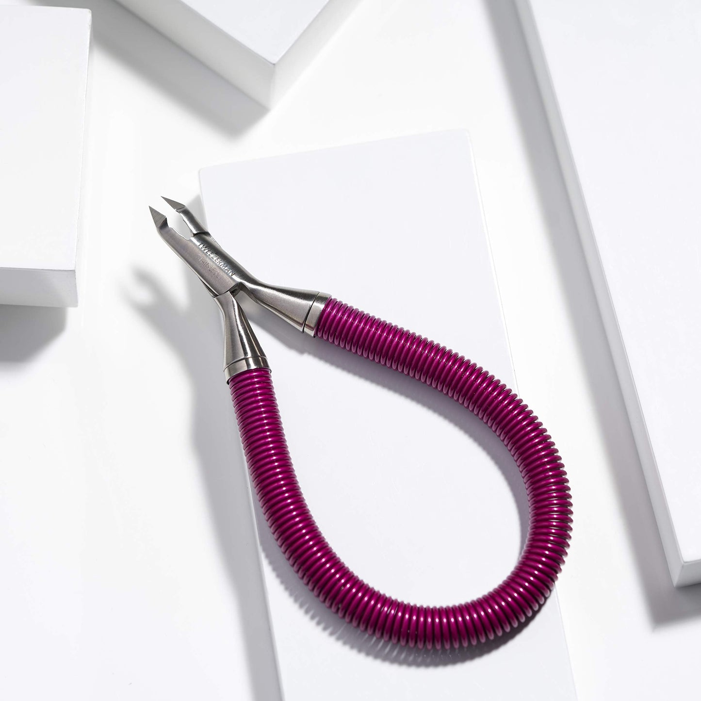 Tweezerman Stainless Steel Grip & Snip Spiral Spring Cuticle Nipper (Assorted Colors)