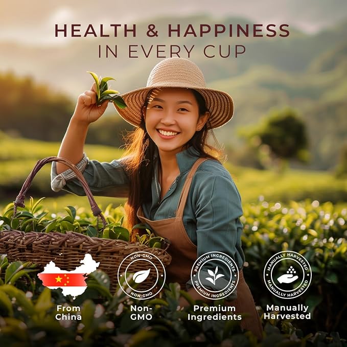 Gya Tea Co Citrus Mint Herbal Tea Bags (20 Bags) - Caffeine Free with a Tangy Flavor for All Day Comfort, Calming, Relaxing & Nourishing - Fruit & Herbal Blends
