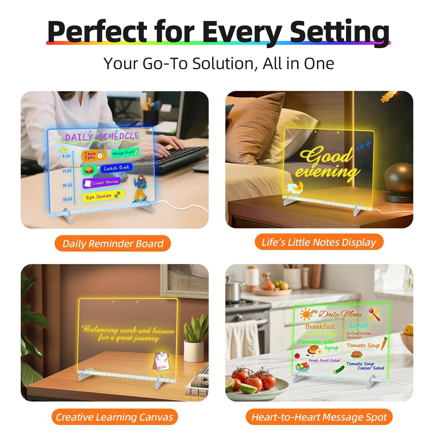 Led Note Board with 14 Highlighters,16''Drawing Tablet,6 Modes & 8 Colors Light Up Drawing Board,Kids Toy with 13 Light Effects,Birthday Holiday Day Gifts for Girls & Boys Age 3+,Tracing Book