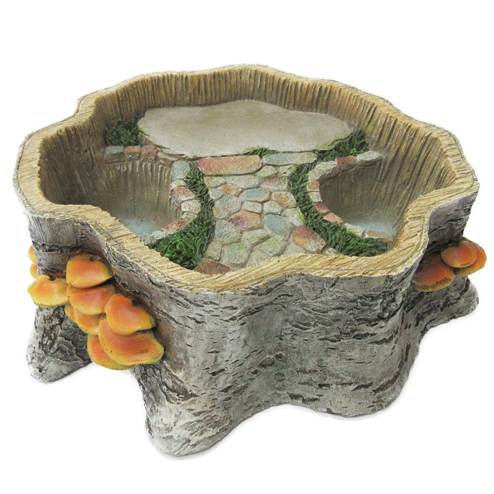 Pacific Giftware Mini Fairy Garden Tree Trump Woodear Planter Pot for DYI Decorative Miniature Fairyland Garden Display Planter 10L