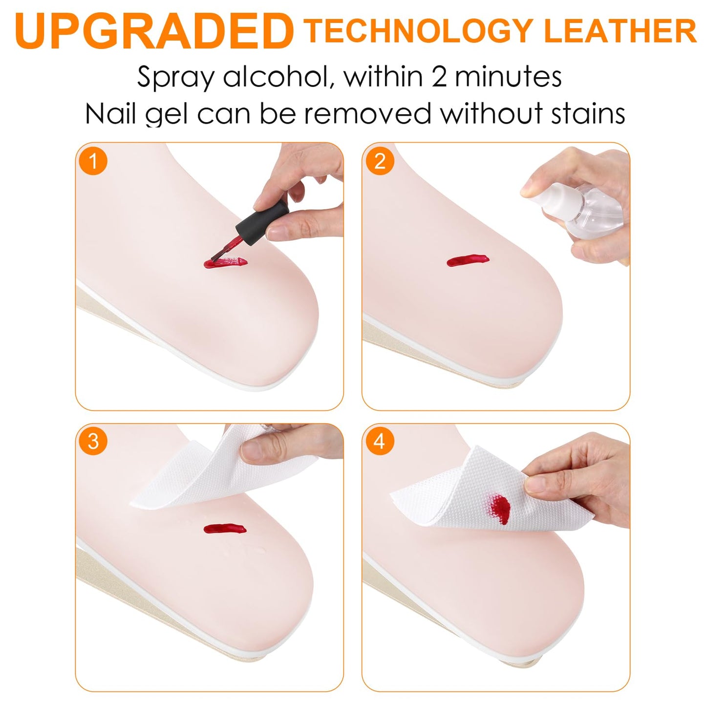 Arm Rest for Nails Tech Upgraded 10° Inclined, U-Shaped Manicure Nail Arm Rest Stand, Pink Nail Armrest for Nail Tech Hand Rests with Gold Aluminum Alloy Holder Non-Slip