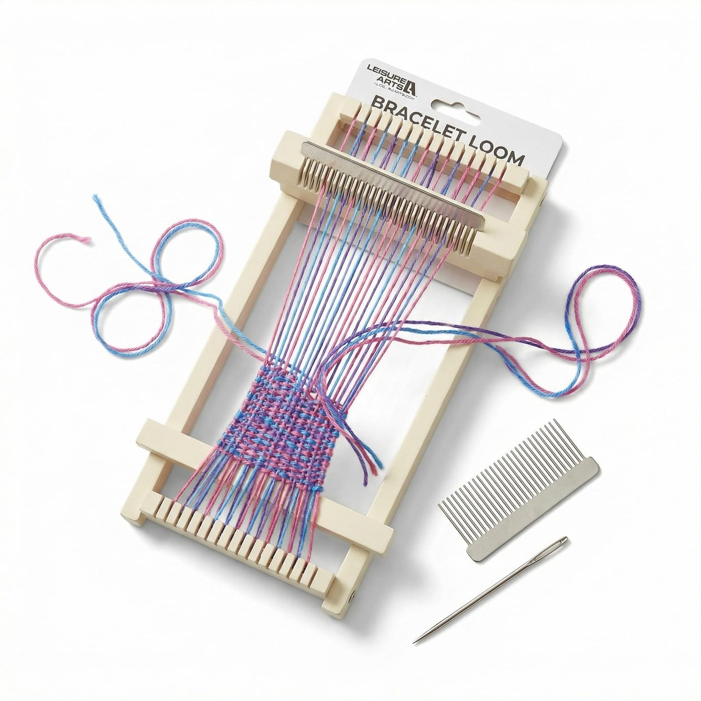 Leisure Arts Loom Bracelet Weaving, Bracelet Maker, Weaving Loom, Bead Loom, Bracelet Making Kit String, Weaving Kit, Beading Loom, Friendship Bracelet Making Kit, Weaving Loom for Adults