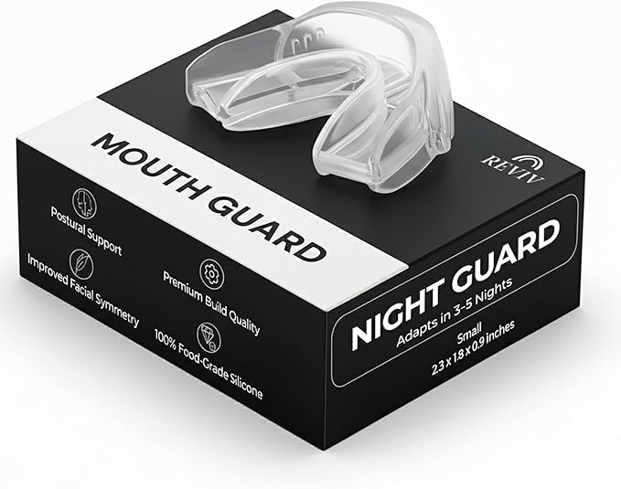 Reviv Mouth Guard for Grinding Teeth at Night | Food-Grade Silicone Night Guard | Bite Guard for Teeth Clenching Nighttime Protection During Sleep for Men and Women as Anti Jaw Clenching (Small Teens)