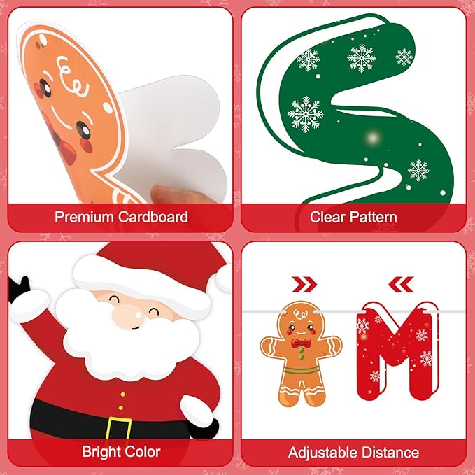 Merry Christmas Paper Garland Banner Kit
