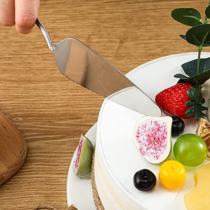 Baderke 30 Pcs Pie Server Pizza Server Spatula Stainless Steel Cake Pie Pastry Professional Utensil for Pizza Dessert Cheese Cutting, 9 Inches, Silver