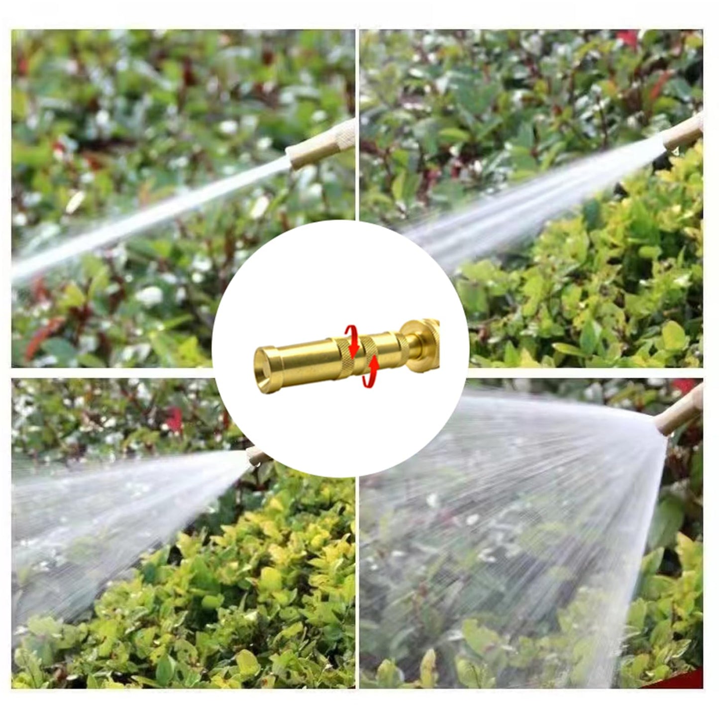 VNEIRSHAH High-Pressure Brass Adjustable Twist Nozzle, Garden Hose Heavy Duty Nozzle Sprayer for Car Washing, Cleaning,Patio, Lawn,2-Pack ﻿