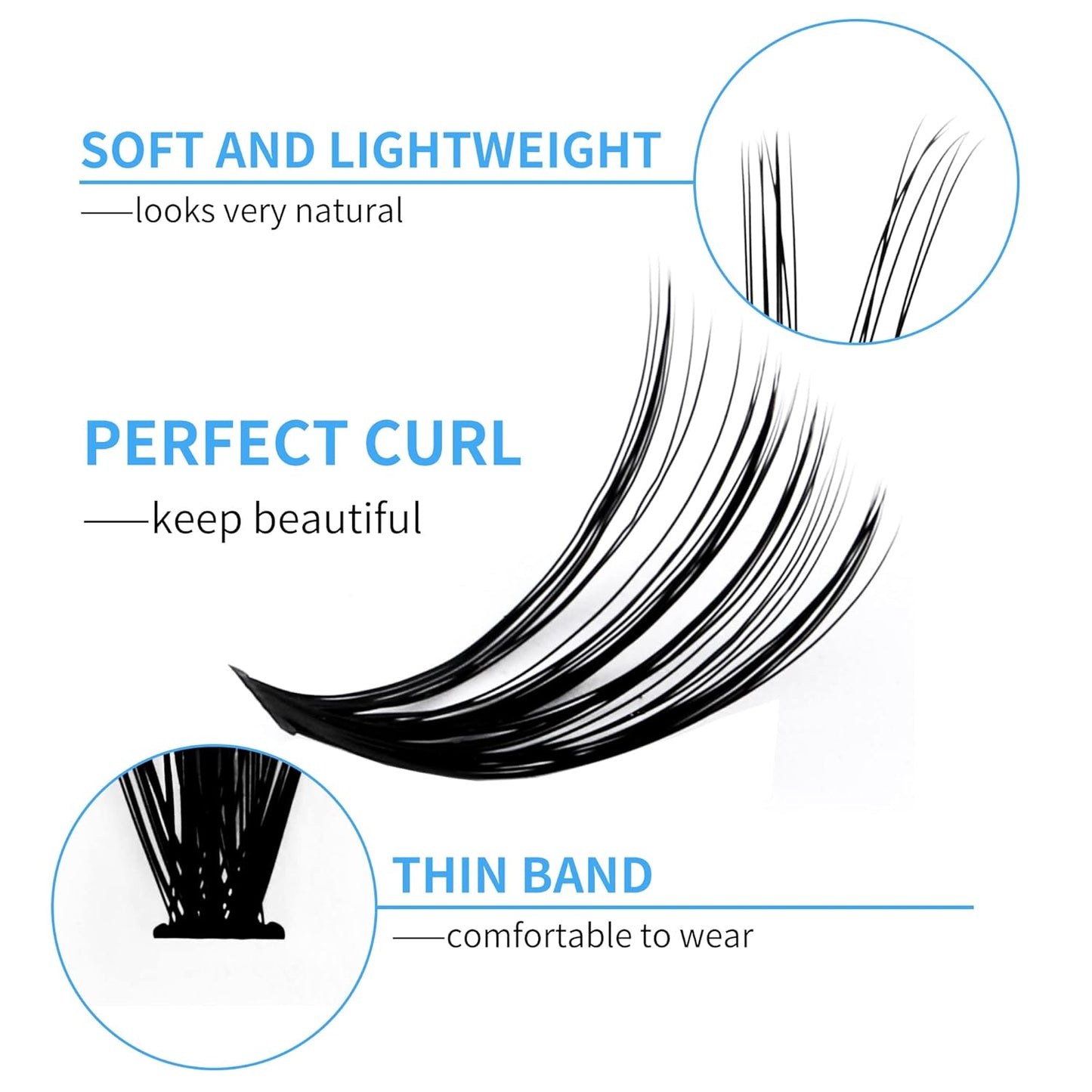 Individual Lashes GEMERRY 280pcs Large Tray 0.07mm Lash Clusters 40D 8-16 MIX D Curl Cluster Lashes Soft &Natural Individual Lashes Cluster Reusable DIY Eyelash Extensions