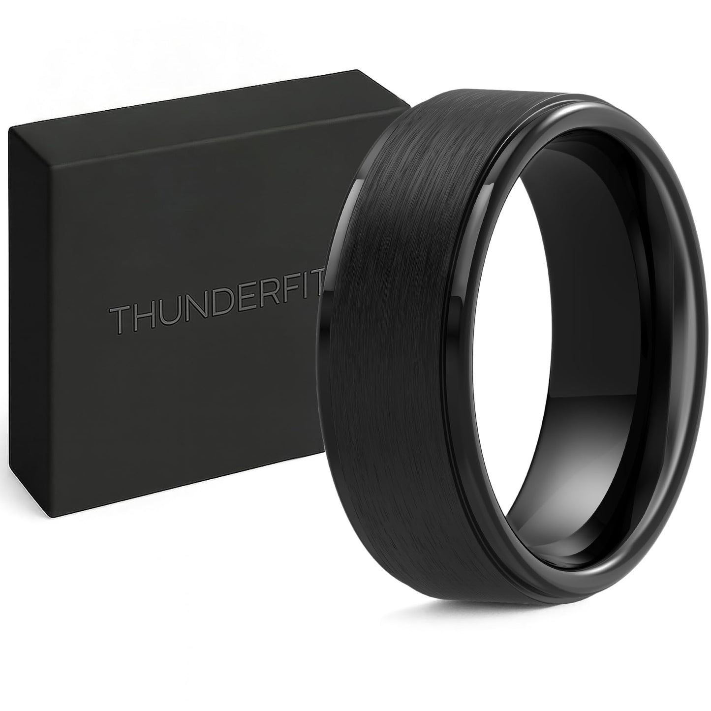 ThunderFit Silicone Rings Wedding Bands for Men, Plain Men’s Rubber Engagement Bands with Gift Box, 1-Pack