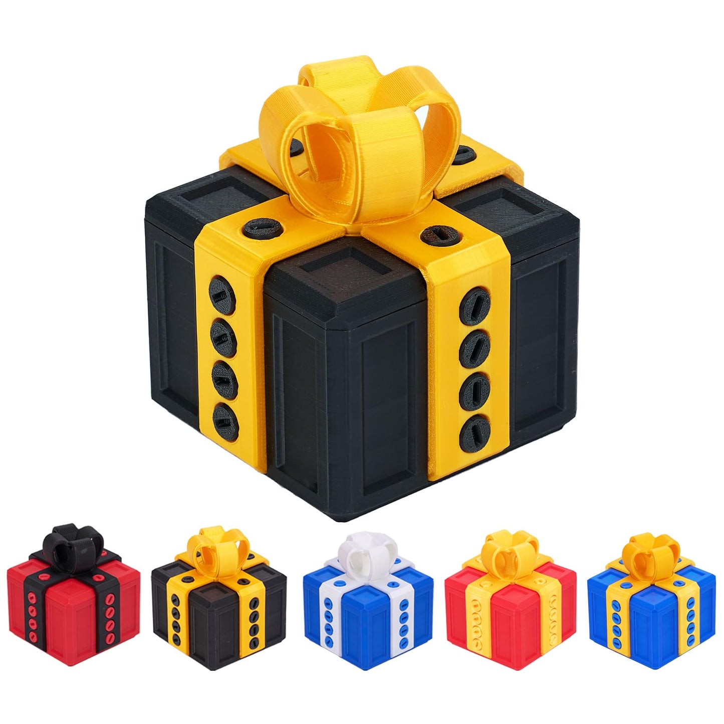 EXQDYNM Annoying Gift Box with Screws, Take Apart Puzzle Surprise Prank Christmas Funny Hilarious Money Card Container, Novelty Box (8cm*8cm)