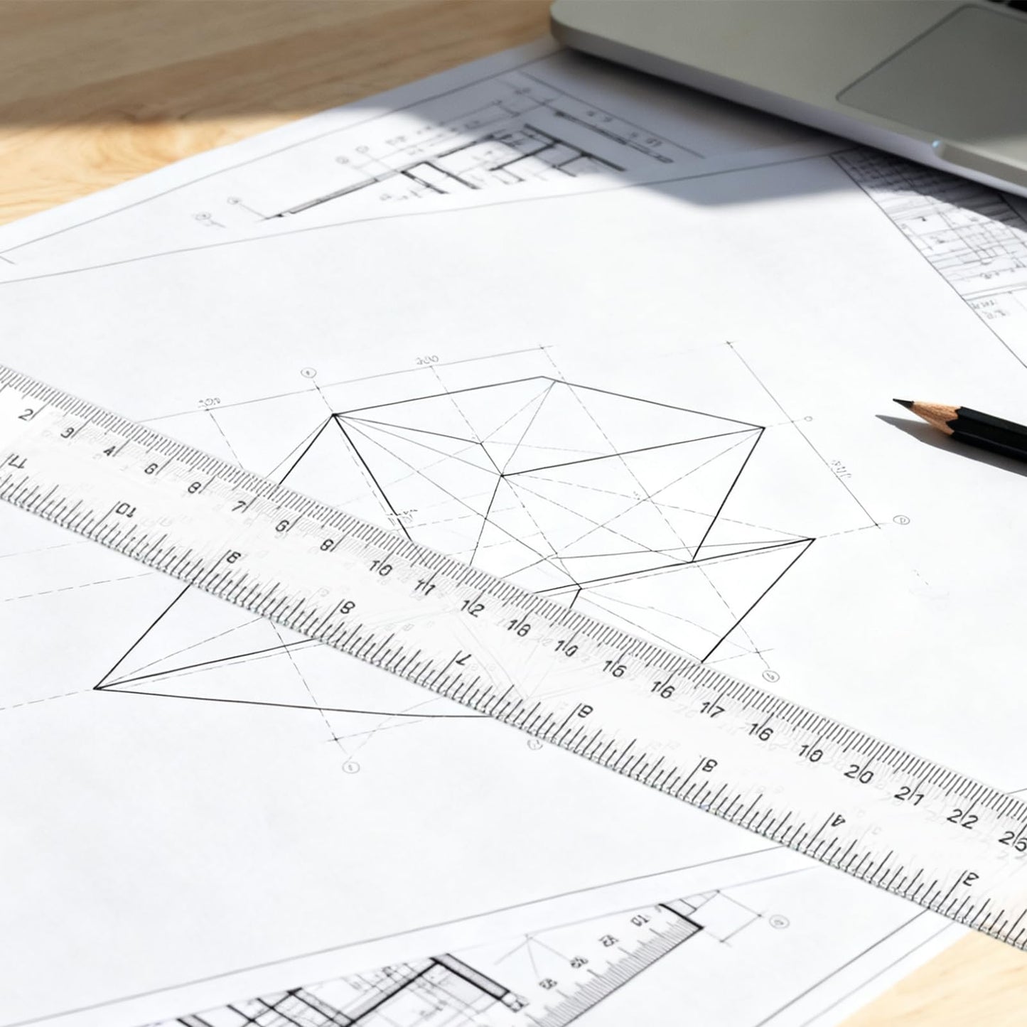 LEXININ Plastic Ruler, 12 Inch Clear Transparent Metric Straight Edge, 100 Pack