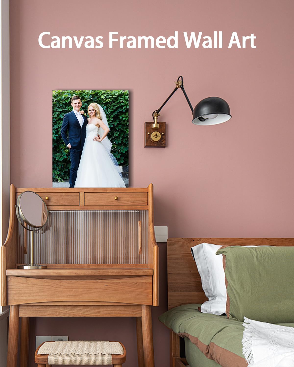 AbcCustomize Canvas Prints with Your Photos, Personalized Photo To Canvas Print for Bedroom, Living Room, Farmhouse Office Decor,Custom Canvas Wall Art for Gifts & Keepsakes, Ready to Hang