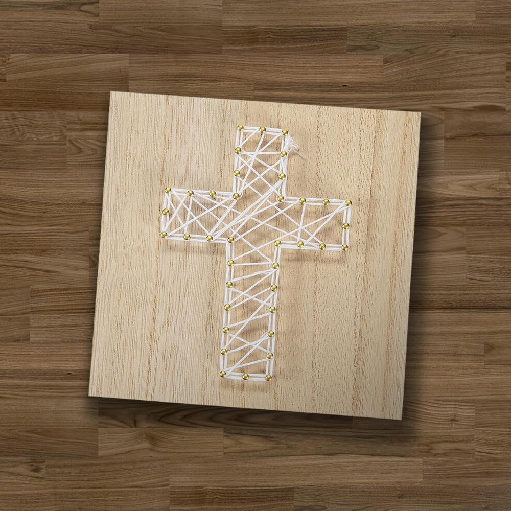 String Art Craft Kit Faith - Crafts for Kids and Fun Home Activities (Cross)