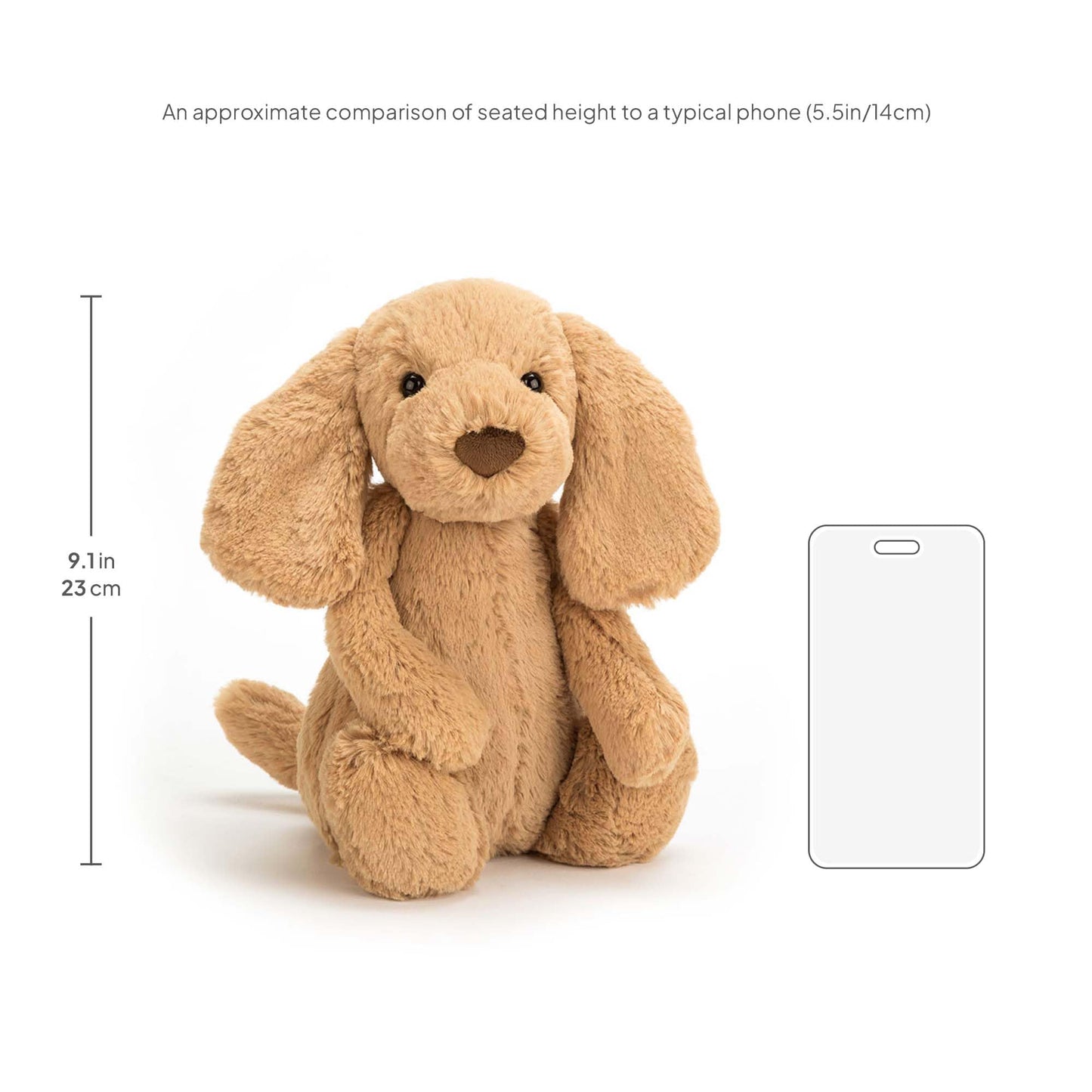 Jellycat Bashful Toffee Puppy Stuffed Animal, Medium 12 inches - Dogs and Puppies Plush Toy - Classic Children's Gift