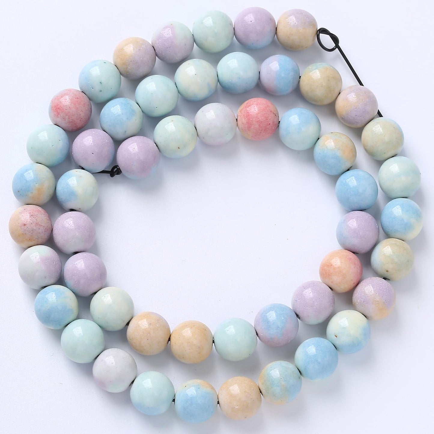 10mm 36pcs Natural Alxa Rainbow Stone Beads for Jewelry Making Energy Healing Power Stone Beads DIY Bracelet Necklace Accessories 15"
