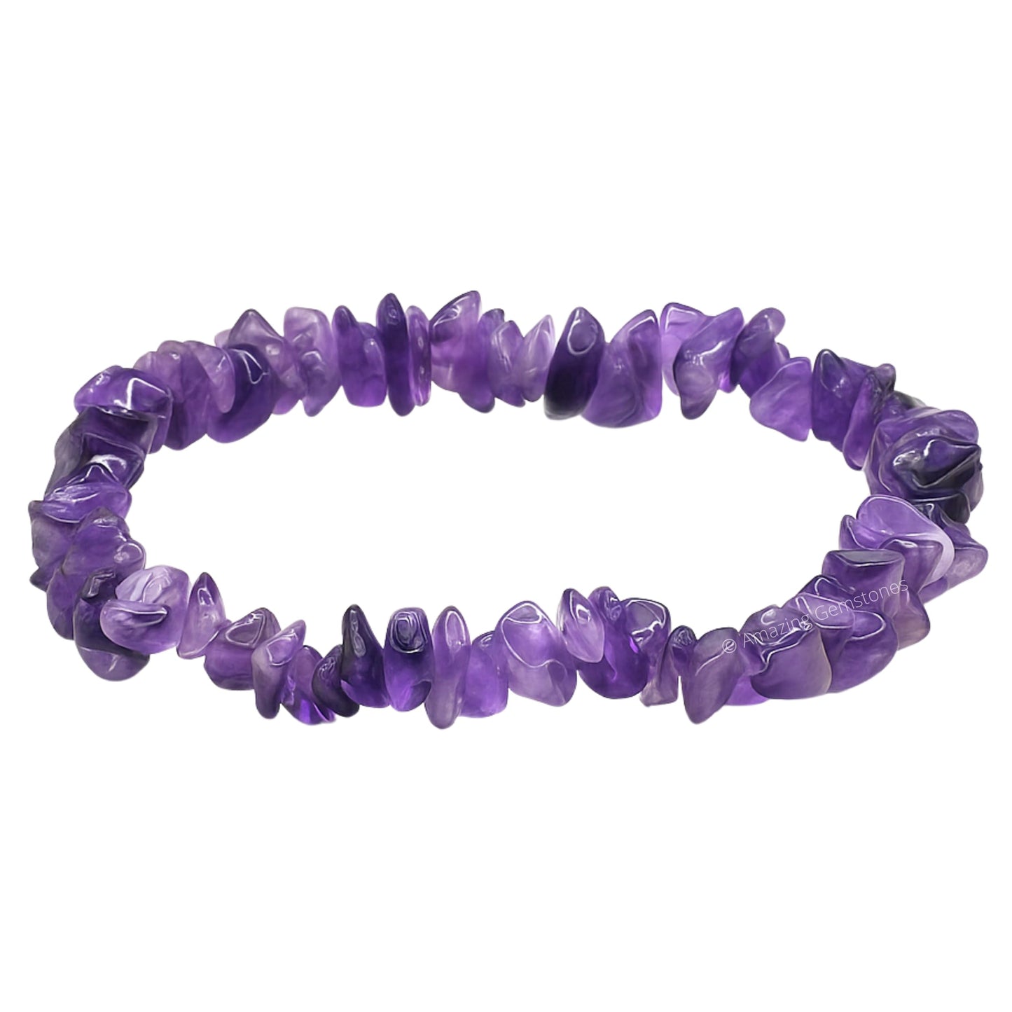 Amazing Gemstone Chips Bracelet (Amethyst)